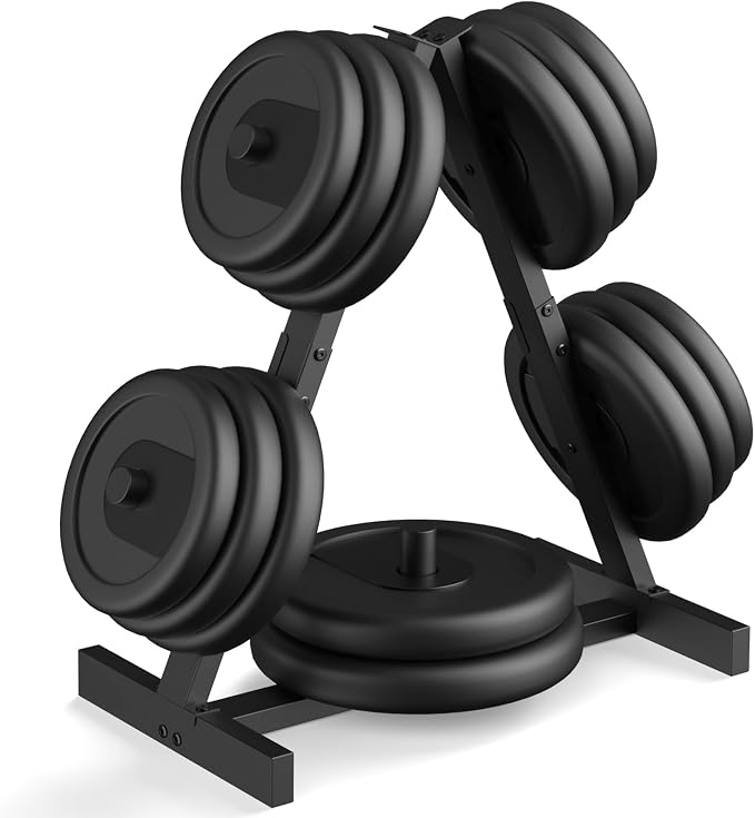 Weight Plate Rack, Weight Tree, Home Gym Storage Stand, Holds 300 lbs