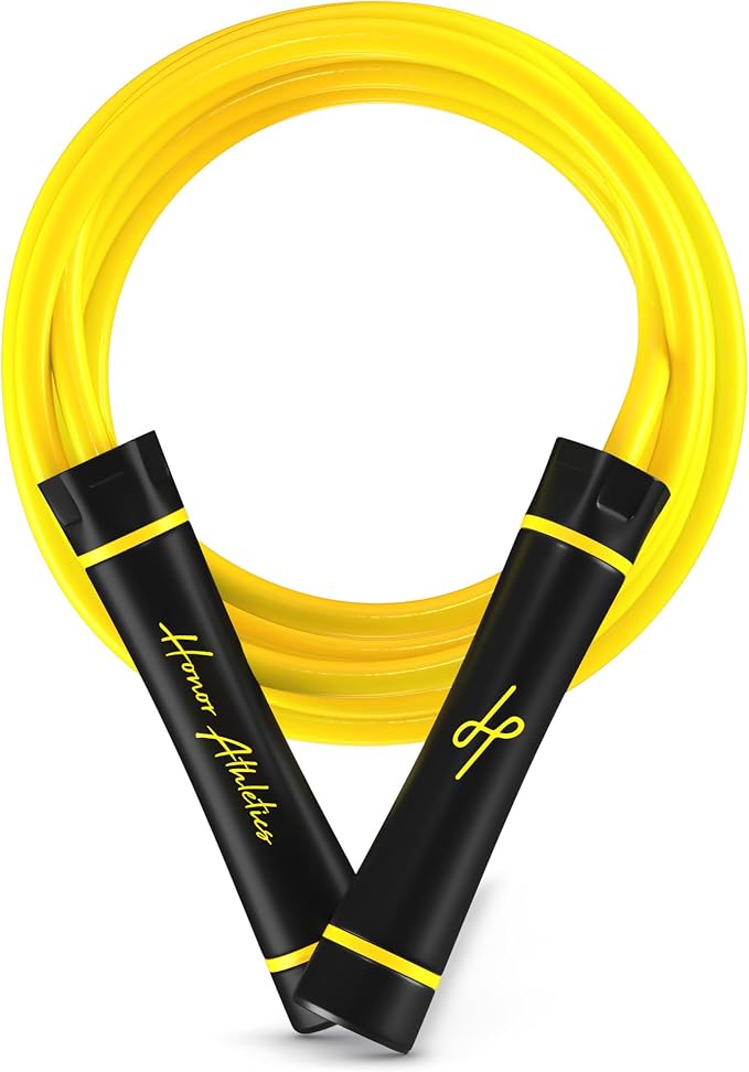 Honor Athletics 3.0 Muay Thai Style Weighted Jump Rope/Crafted for High-Intensity Training/Muay Thai & MMA - Lasting PVC Jump Rope - Heavy 1.1lb PVC Jump Ropes for Fitness