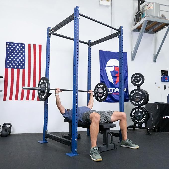 Titan Fitness T-3 Series Power Rack, 1,100 LB Capacity Cage for Weightlifting and Strength Training