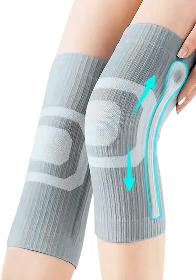 JUMISEE (One Pair Cotton Knee Sleeves for Knee Support, Circulation Improvement & Pain Relief Compression Knee Brace