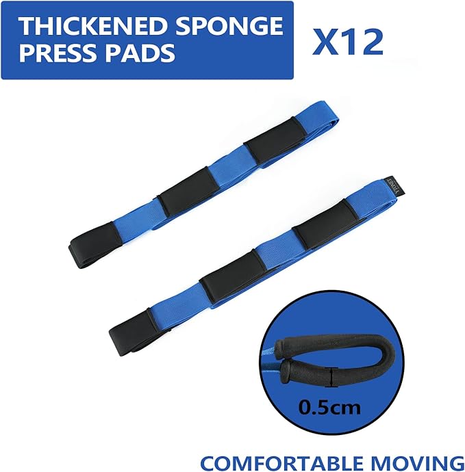 Ytonet Furniture Moving Straps for Lifting, 2-Person Lifting Straps | Appliances Lifting Straps Moving with 12 Thickened Sponge Pads, Heavy Objects up to 800 lbs, 114 In Wire Rope Slings Blue