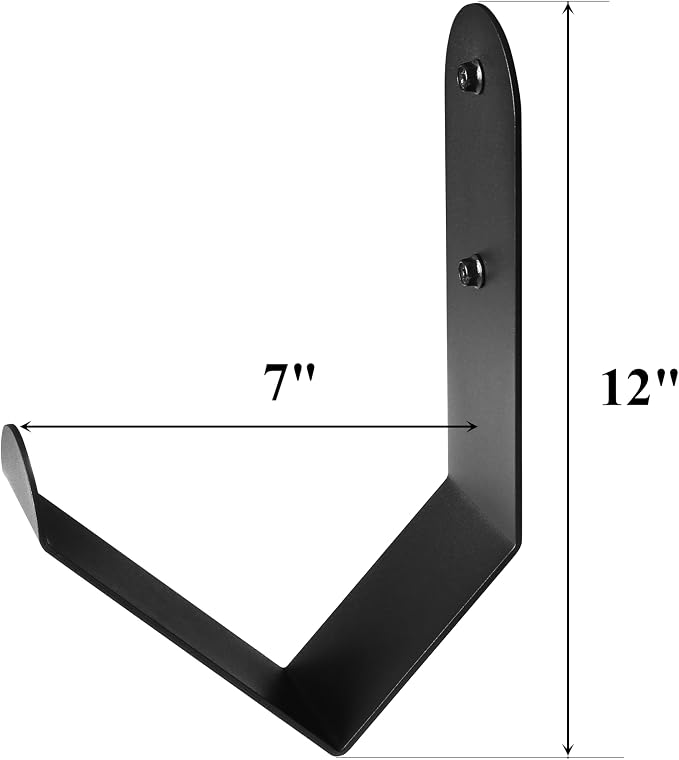 Tamisom Iron Battle Rope Storage Rack, Wall Mount, Black, 1 Count, Minimalist Style, Solid Pattern, 2.9" x7.5" x11.4", 10kg Max Weight, Home, Garage, Commercial Gym