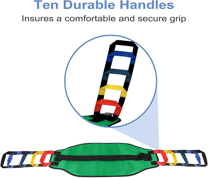 Transfer Sling, Transfer Belt for Elderly, Gait Belts for Seniors | Heavy Duty Patient Lift Belt,Mobility Standing&Lifting Aid for Disabled,Elderly,Injured-Safely Move from Bed and Wheelchair