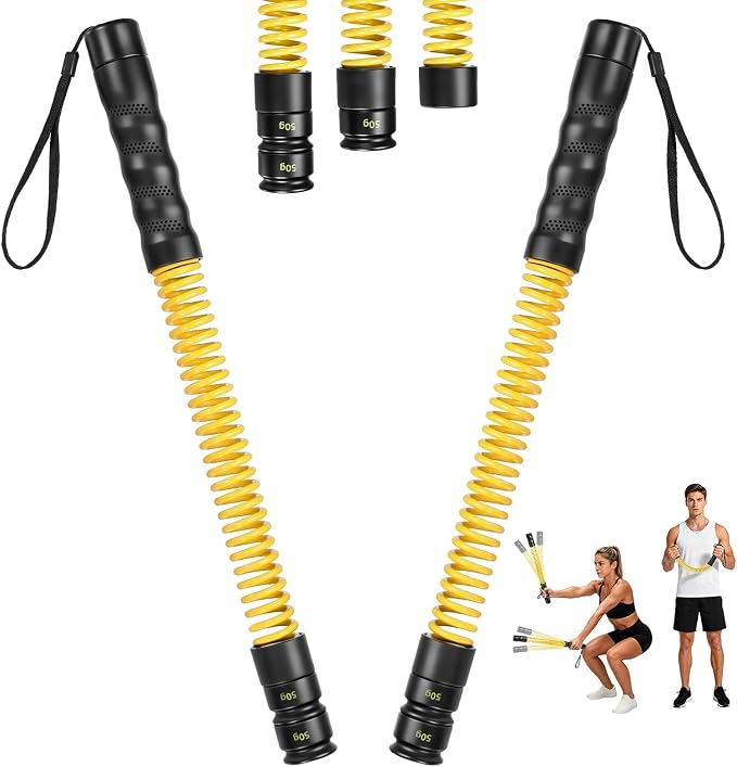 Ropeless Battle Ropes for Home Gym, Weighted Ropeless Battle Adjustable Resistance Levels Ropeless Battle for Strength Training and Full Body Exercise
