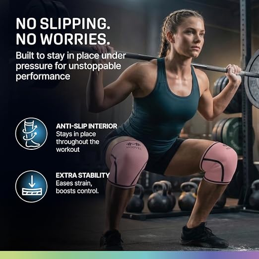 Modvel Strength 7mm Knee Sleeves (Pair) for Weightlifting & Powerlifting (USPA, IPL Approved) | High-Performance Knee Compression Support For Squats, Weight Lifting - Men and Women