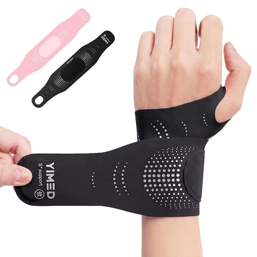 Ultra-Thin Wrist Brace Support for Carpal Tunnel, Black | Wrist Brace for TFCC Tears, Elastic Wrist Wraps for Weightlifting, Typing, Gym, Day Night Wrist Support for Tendonitis, DRUJ