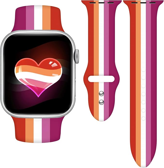 Pride Watch Band Compatible with Apple Watch Series 11 10 9 8 7 6 5 4 Ultra SE (Replacement Silicone Strap for iWatch 40mm - 49mm)