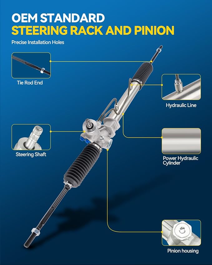 PHILTOP Power Steering Rack and Pinion for 93-02 Prizm, 93-02 Corolla | No.4550319215, 4425002020, 4425002010, 4550329365, 4504609030, 94852814, 94857859, 261963
