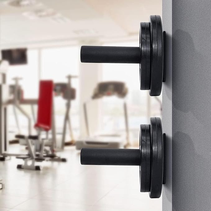 Yes4All Vertical Wall Mounted Olympic Barbell Holder, Barbell Storage Rack, Hanging Barbell Rack for Home Fitness Equipment