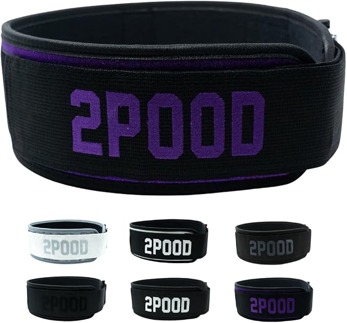 2POOD 4" Weightlifting Belt | CrossFit® Weightlifting Belt | 4-inch Wide and Built for Support, Flexibility, and The Ability to Cross Train Easily