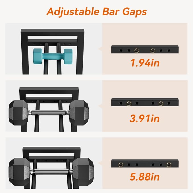 IBUYKE 2 Tier | 3 Tier Dumbbell Rack, Adjustable Weight Rack for Home Gym, Space-Saving Heavy-Duty 300LB | 450LB Capacity Weight Storage Racks for Kettlebells, Dumbbells Equipment Storage, Rack Stand Only