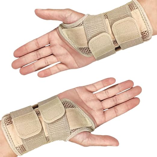 NuCamper Wrist Brace for Carpal Tunnel Night Wrist Support Right Left Hands | Wrist Splint for Men Women, Tendonitis Arthritis Pain Relief,Adjustable Compression Hand Braces, Sleeping, Office Work Typing