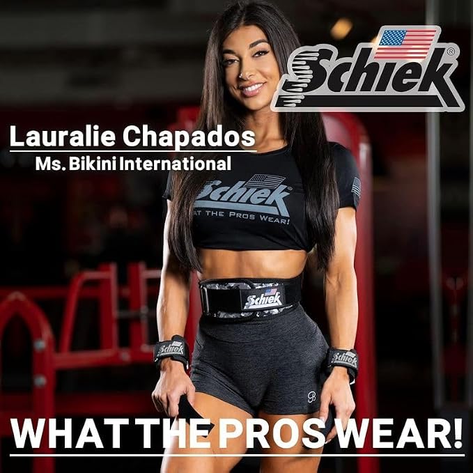 Schiek Sports 1000-PLS Deluxe Power Lifting Wrist Straps - Weight Lifting Wrist Wraps