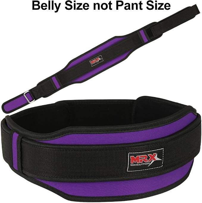 MRX Weight Lifting Belt with Double Back Support Gym Training 5" Wide Belts 11 Colors
