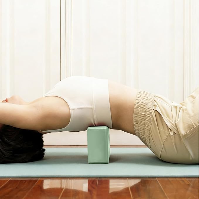 Yoga Blocks 2 Pcs, 9"x6"x3" Yoga Brick Foam Blocks EVA Foam Block Yoga Props Accessories for Yoga Pilates Stretching and Meditation