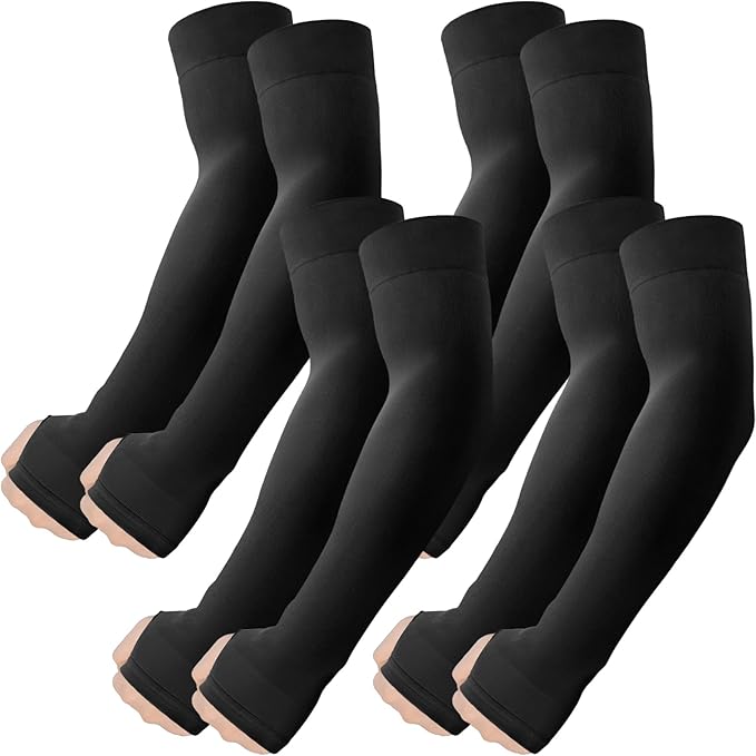 ROXUN Arm Sleeves with Thumb Hole, Cooling UV Sun Protection for Men/Women | High‑elastic fabric,compression tattoo cover up for men/women,great for outdoor activities