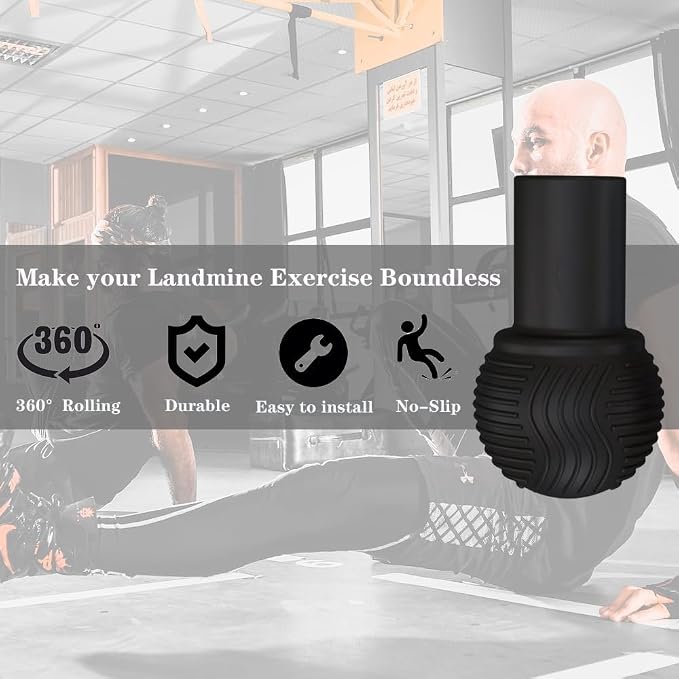 Landmine Attachment for Barbell, Turn Any Surface into a Barbell Landmine Exercise-Press, Row, Spin, Rotation, t bar Row and More, Fits 2'' Olympic Bars | Build Strength with Press, Row, Rotation and T-Bar Exercises, Heavy Duty Equipment for Home Gym a...