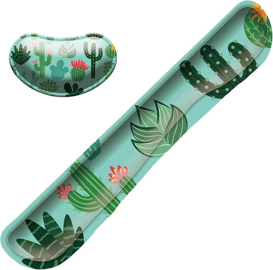 Keyboard Wrist Rest Mouse Wrist Support Set, Memory Foam Wrist Rest Pad for Computer Laptop Keyboard Mouse, Ergonomic Wrist Cushion Support for Typing Pain Relief, Gaming Home Office, Cactus