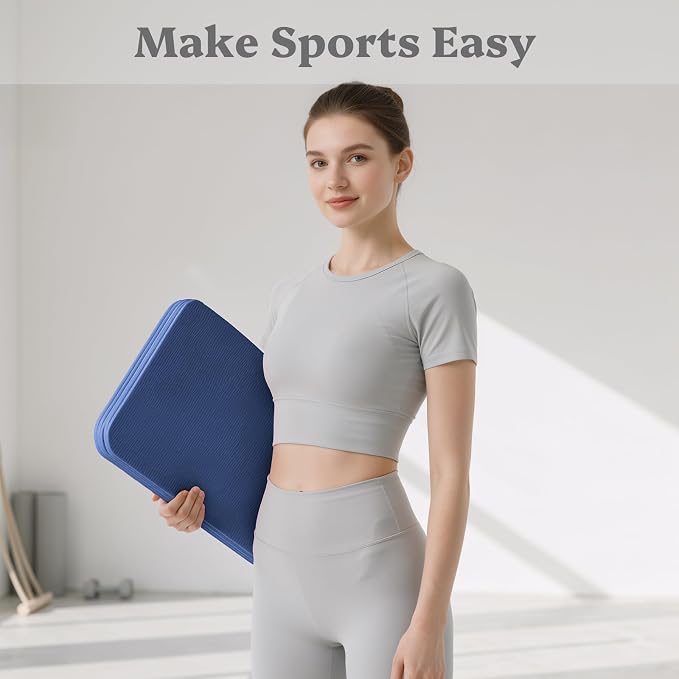 Foldable Yoga Mat Non Slip, Pilates Fitness Mats, 72" x 24" Extra Width ＆ Thick, Anti-Tear Exercise Mat with Carrying Strap and Bag, Workout Mats for Stretching,Yoga Studio,Gym or Home Workouts