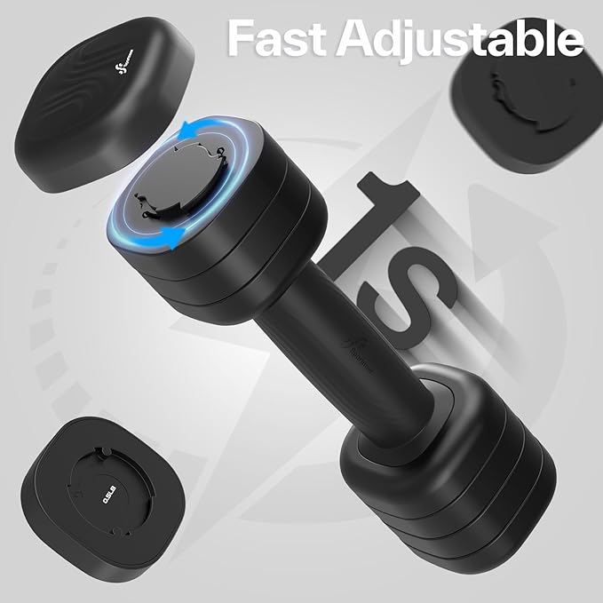 Adjustable Dumbbell Set of 2: Sportneer 4 in 1 Free Weights Dumbbells Set for Women, Hand Weights for Women at Home, Available in 5 lb × 2 and 10 lb × 2 Sets with Soft Rubber Handle for Home Gym Exercise Training