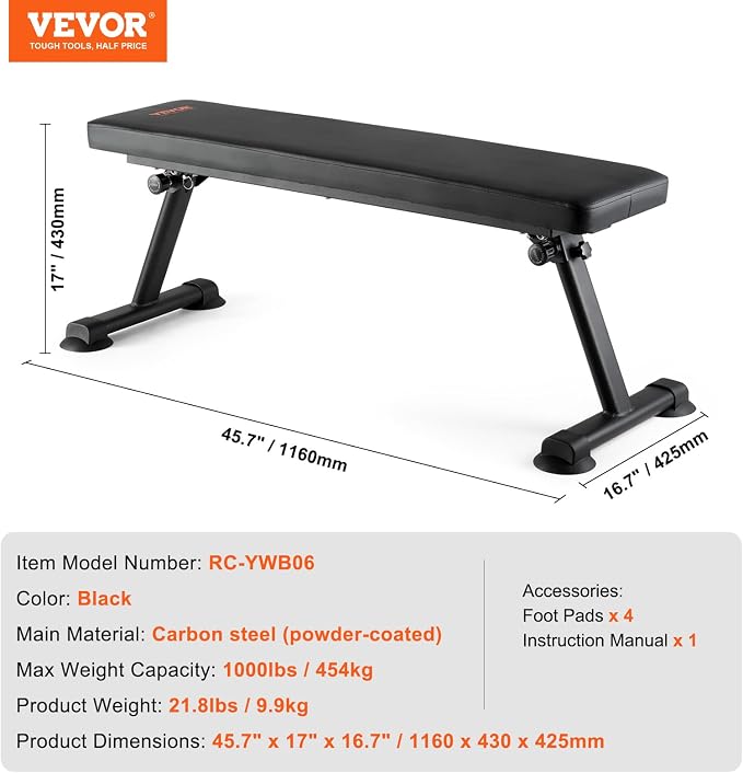 VEVOR Sit Up Bench, Curved Decline Ab Bench with Reverse Crunch Handle, with 6 Adjustable Height Setting, Heavy Duty Steel, 600 Lbs Capacity for Home Gym Workouts, Strength Training, Full Body Muscles