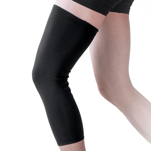 Knee Brace Undersleeve - Knee Undersleeves for Women & Men Leg Undersleeve for Knee Brace, Closed Patella,S (Pack of 1)