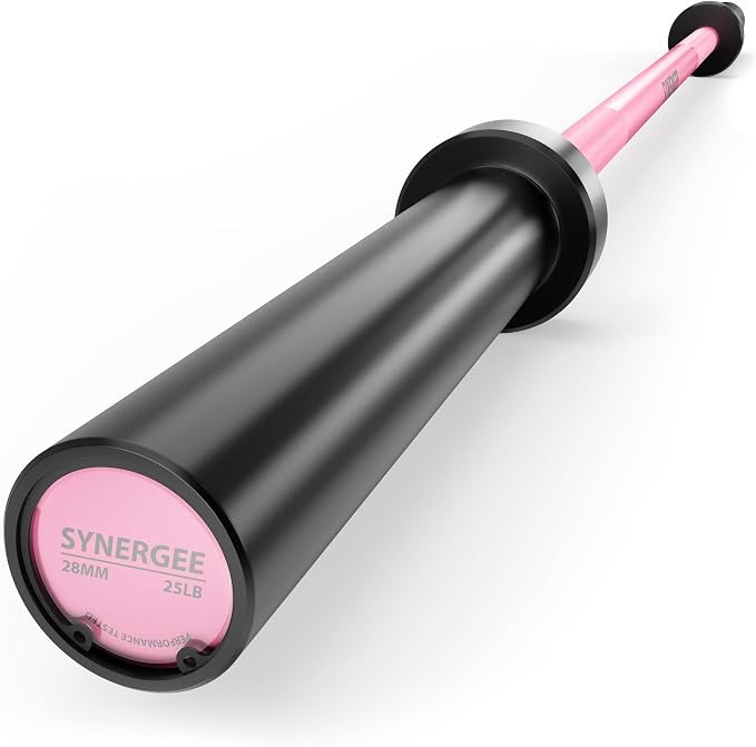 Synergee Olympic Barbell – 20/25 lb, 2" Bar, 350 lb Cap, Magnetic Collars