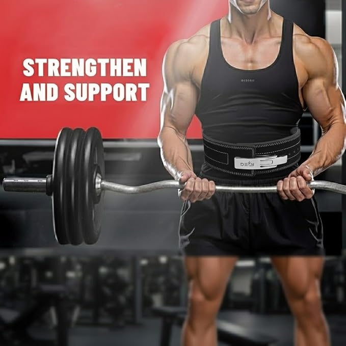 DEFY Weightlifting Lever Belt – 4” Wide Powerlifting Strongman Gym Belt for Men & Women – 10MM Lever Belt for Lower Back Support, Workout, Deadlift & IPF Bodybuilding