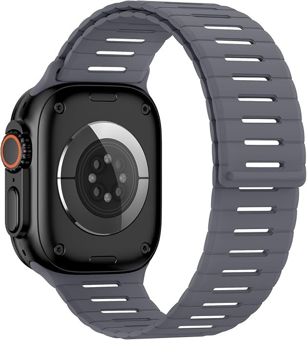 Magnetic Sport Bands Compatible with Apple Watch Bands for Men Women | Silicone Wristband 49mm 46mm 45mm 40mm 44mm 38mm 41mm 42mm, Replacement for iWatch Ultra Series 11 10 9 8 7 6 5 4 3 2 1 SE