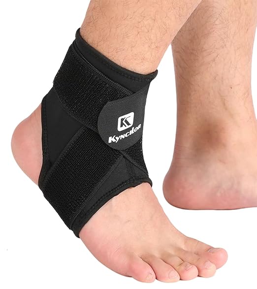 SUJAYU Ankle Brace & Elastic Supports for Men & Women, Ankle Support Ankle Compression Sleeve, Plantar Fasciitis Relief Achilles Tendonitis Brace Achilles Tendonitis Wrap, Pack of 1 (Black, Large)