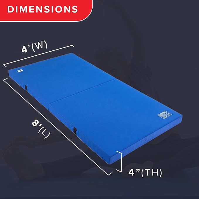 We Sell Mats Bifolding Gymnastics Crash Landing Mat Pad, Safety for Tumbling, Back Handspring Training and Cheerleading