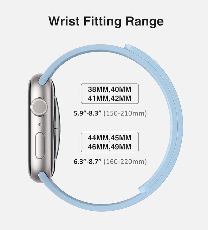 Magnetic Silicone Band Compatible with Apple Watch Band 42mm 41mm 40mm 38mm Series 11 10 9 8 7 6 5 4 3 & SE 3/2/1 Strong Magnetic Clasp, Waterproof & Adjustable