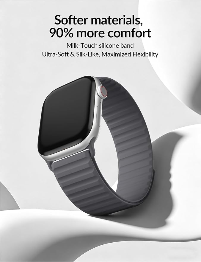 Patented Magnetic Silicone Sport Band for Apple Watch Bands for Women Men | Soft Silicone Solo Loop 40mm 38mm 41mm 44mm 45mm 42mm 49mm, Sport Strap for iWatch Series 11 10 9 8 7 6 5 4 3 2 1 SE Ultra