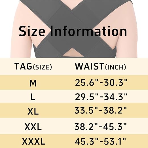 Posture Corrector for Women and Men Plus Size Full Back Support Brace Straightener Scoliosis Spine Upper Back Pain Relief Adjustable Shoulder Instant Posture Corrector with Hunchback (Black, X-Large)