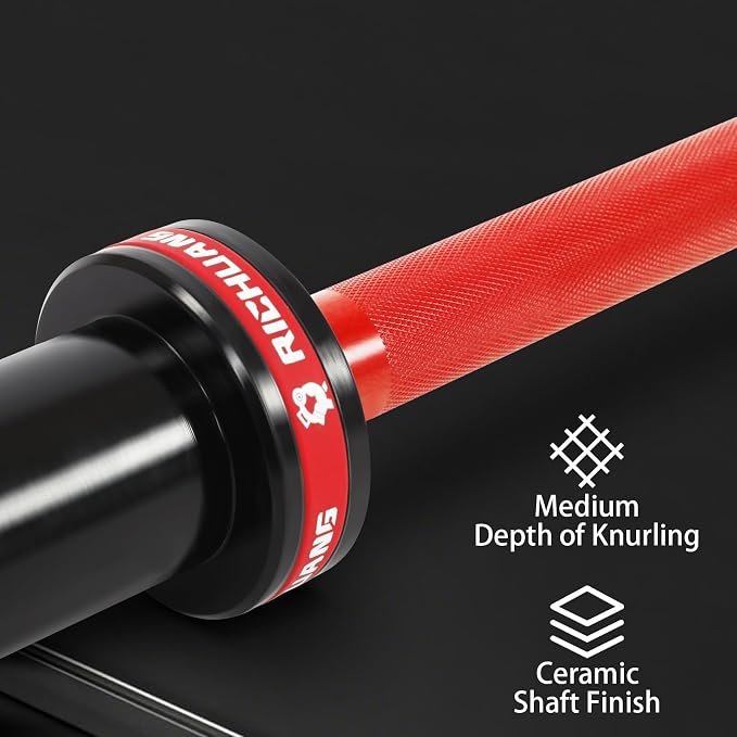 Ceramic Olympic Barbell 4/5/6FT – Short 2" Bar for Home Gym | Alloy/A3/45 steel. 400-500LB. 28mm knurled grip. Brass bushings. Squat, bench, deadlift, hip thrust. Fits standard plates.