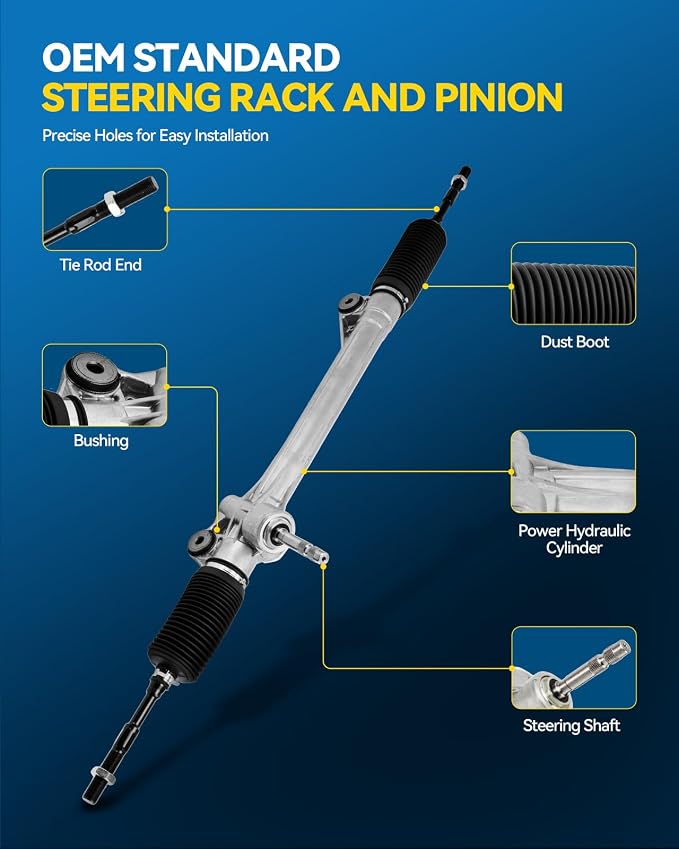PHILTOP Electronic Steering Rack and Pinion Compatible with Toyota Sienna 2011-2012 V6 3.5L, 2013-2020 All Models, Only FWD, Rack and Pinion Replace 1G-26006
