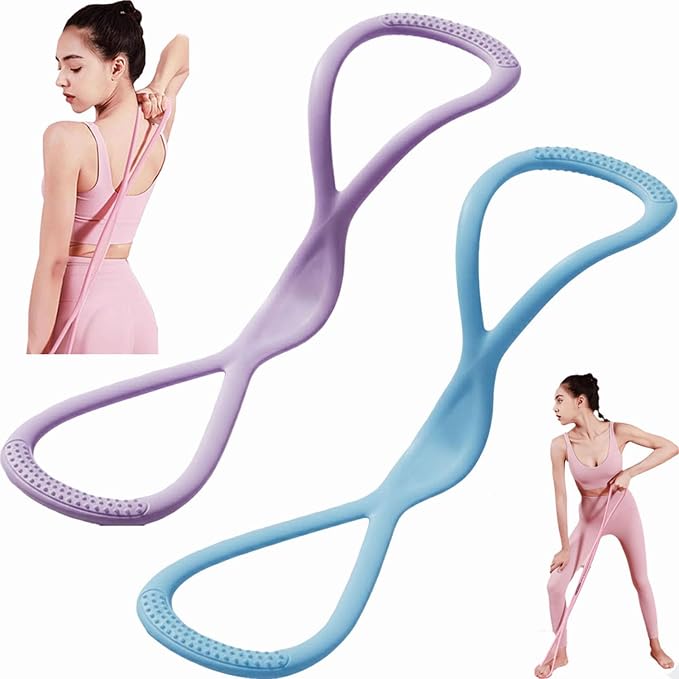 Resistance Bands with Handles,Figure 8 Resistance Band Elastic Fitness Bands Exercise Band for Home Yoga Gym Workout