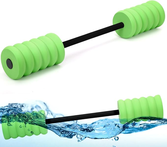 Soulchen Long Aquatic Exercise Dumbbells Pool Exercise Foam Water Weights Dumbbell Aquatic Pool Barbells with High Density EVA Foam for Swim Water Aerobics Workouts Loss