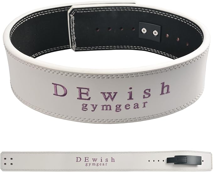 Weight Lifting Belt, 10mm Thick, 4-Inch Wide Heavy Duty Leather Lever Gym Belt, Ideal for Weightlifting, Squats, Deadlifts, Powerlifting, Cross Training and Weight Training