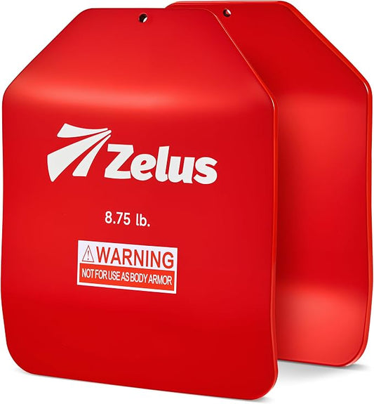 ZELUS Curved Weighted Vest Plates for Workout, 5.75/8.75/13.75LB Pairs Steel Weight Plates for Tactical Weight Vest, Ergonomic Training Plates for Running, CrossFit & Strength Training