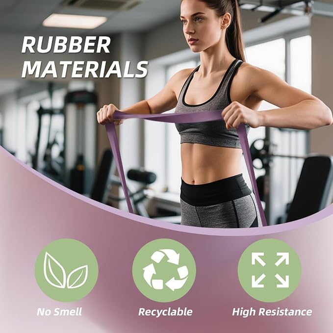 WHATAFIT Resistance Bands, Pull Up Assist Bands with Handles, Door Anchor | Natural Latex Rubber, Progressive Tension, Exercise Loop for Full-Body Fitness, Portable Gym Bag, Warm-Up & Stretch