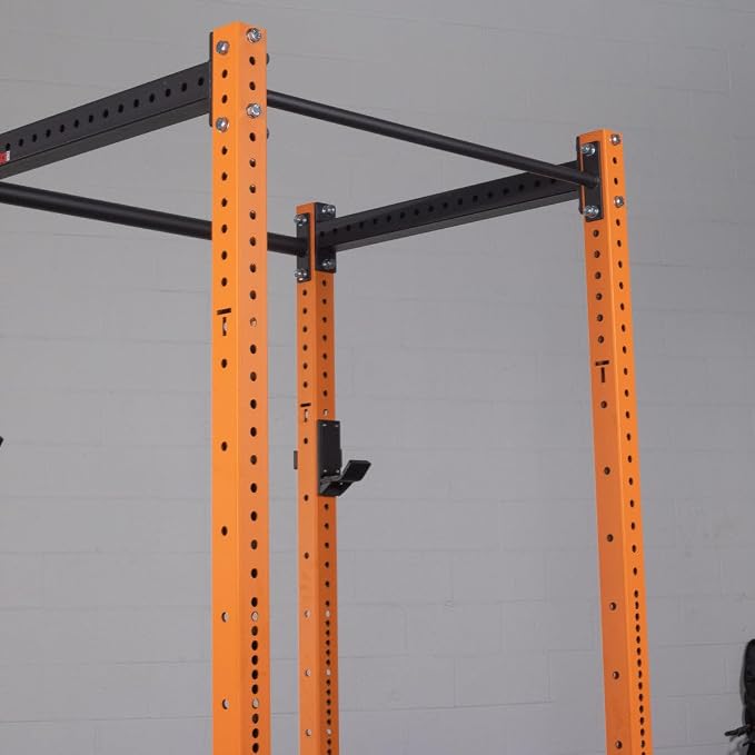 Titan Fitness X-3 Series 80" Orange Bolt-Down Power Rack, 36" Depth, Rackable 1650 LB Cage, 1.25" and 2" Pull Up Bars, Standard J-Hooks, Weight Plate Holders, Weightlifting and Strength Training