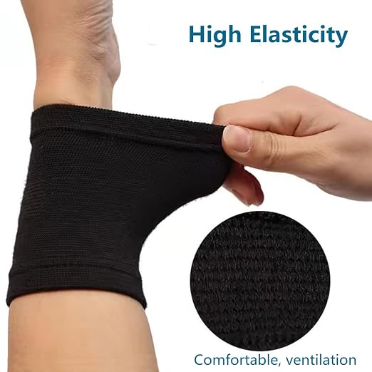 Palm Brace Wrist Support Sleeves, Everyday Use Wrist Brace, Compression Carpal Tunnel for Wrist Pain Relief, Fitness Gloves, Sports Glove, Wrist Brace for Men and Women (2 Pairs Black)