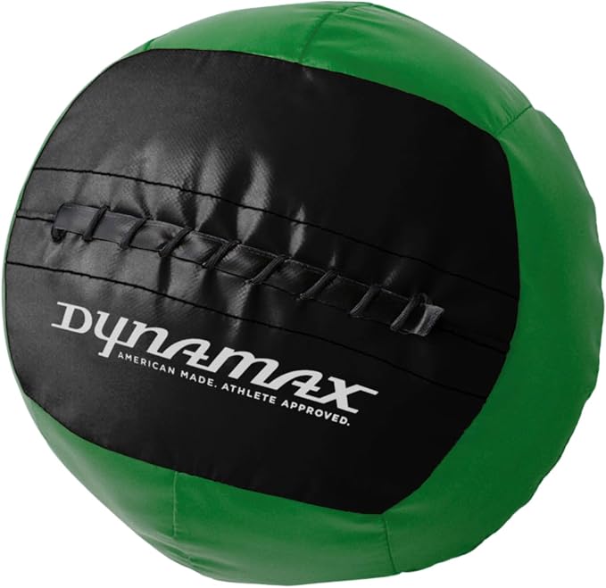Dynamax Standard Medicine Ball, 4–30 lb Soft Shell Wall Ball, 14-Inch Weighted Exercise Ball for Strength Training, Core Workouts, Conditioning & Functional Fitness