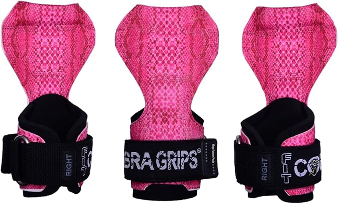 Cobra Grips Weight Lifting Gloves with Adjustable Neoprene Padded Wrist Wraps - Heavy Duty Alternative to Power Lifting Hooks for Deadlifts