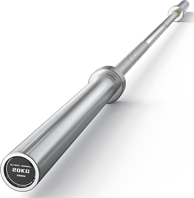 PAPABABE 7ft Barbell 45lb Olympic Barbell 1000/1500lbs Capacity Home Gym | 7ft 45lb 2" Olympic Barbell, 1000/1500lbs Capacity, Hybrid Needle Bearings & Bushings for Squat Curl Deadlift