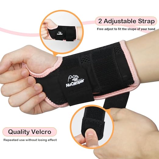 Wrist Brace for Carpal Tunnel Relief, Adjustable Wrist Support Splint Hand Brace for Men Women, Wrist Stabilizer Night Support for Pain Relief,Tendinitis,Arthritis (Right and Left Hands, S/M)