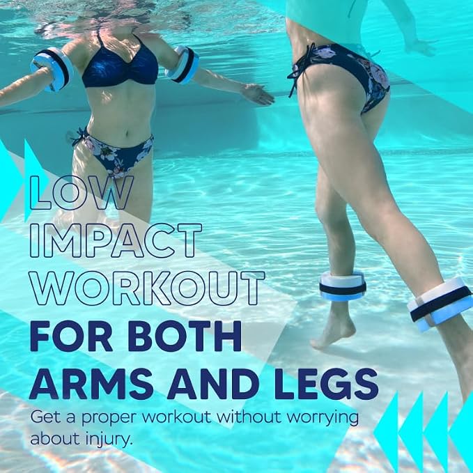 Sunlite Sports Water Workout Combo Set, High Density Water Weights for Pool Exercise, Dumbell, Swim Belt, Aerobics Equipment, Aqua Jogger Belt, Pool Fitness, Aqua Therapy & Exercise