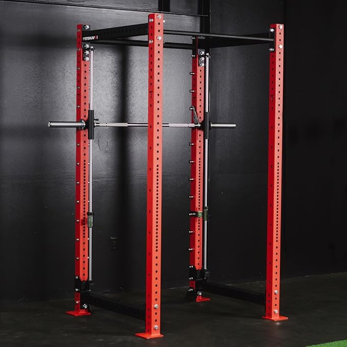 Titan Fitness X-3 Series 80" Smith Machine Power Rack Attachment, 500 LB Capacity, Comes with Smith Olympic Bar, Guide Rods, Safety Catches, Spotter Hooks