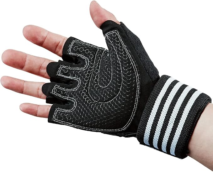 Workout Gloves for Men and Women, Breathable Lightweight Weight Lifting Gloves with Wrist Wrap Support, Excellent Grip Full Palm Protection for Weightlifting Fitness Training Climbing Gym